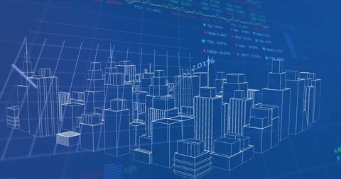 futuristic cityscape with data overlay: digital innovation and blockchain - Download Free Stock Images Pikwizard.com