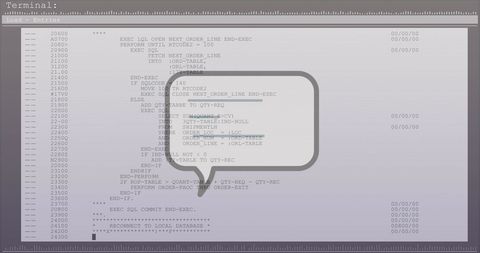 Financial Data Processing on Digital Screen with Speech Bubble - Download Free Stock Images Pikwizard.com