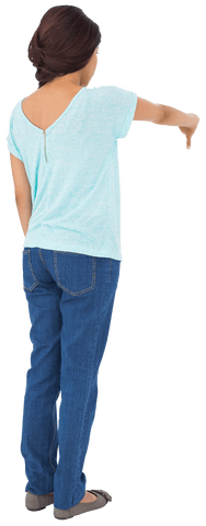 transparent woman showing disapproval with thumbs down gesture - Download Free Stock Videos Pikwizard.com
