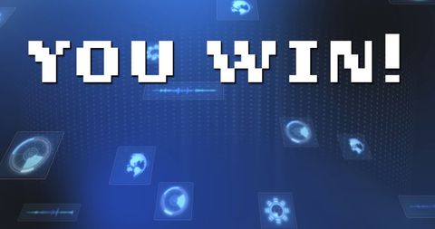 Victory Screen with Futuristic Data Scanning Background - Download Free Stock Images Pikwizard.com