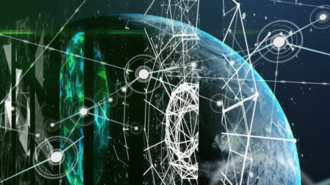 Global Network Connections Concept with Digital Earth and Data Lines