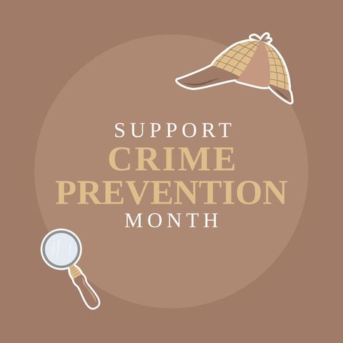 crime prevention awareness campaign poster with detective elements - Download Free Stock Templates Pikwizard.com
