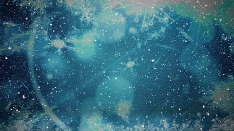Magical Snowfall on Blue Festive Background