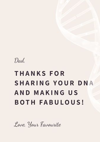 humorous father's day card for dad with dna theme - Download Free Stock Templates Pikwizard.com