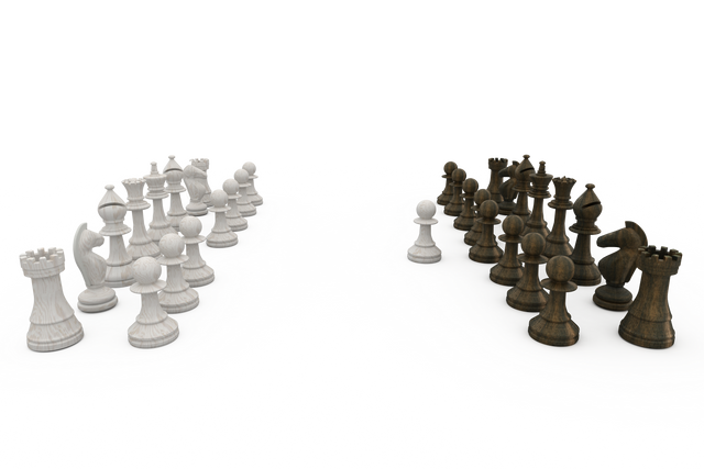 Transparent Chess Pieces on Reflection Making First Move - Download Free Stock Videos Pikwizard.com