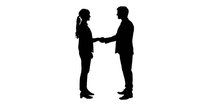 Business People Shaking Hands in Silhouette - Download Free Stock Images Pikwizard.com