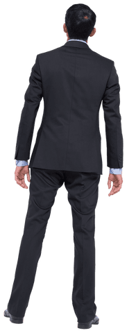 businessman in suit facing backward transparent background - Download Free Stock Videos Pikwizard.com