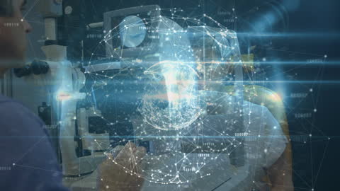 Futuristic Eye Examination with Digital Network Interface