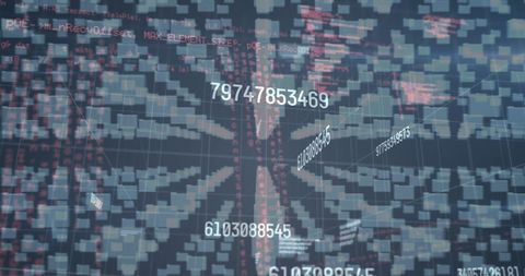 Digital security and data processing concept with integrated padlock graphics