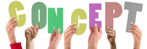 Hands Holding Colorful Concept Text on Transparent Background - Download Free Stock Videos Pikwizard.com
