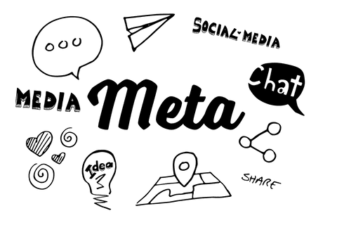 meta text with social media icons on transparent background - Download Free Stock Videos Pikwizard.com