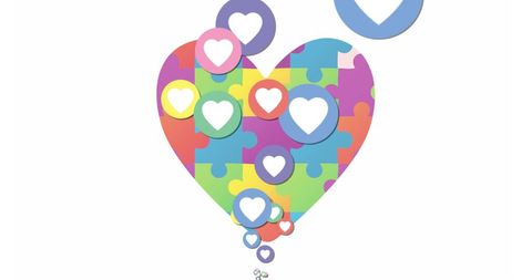 Autism Awareness Colorful Heart Jigsaw Illustration - Download Free Stock Images Pikwizard.com