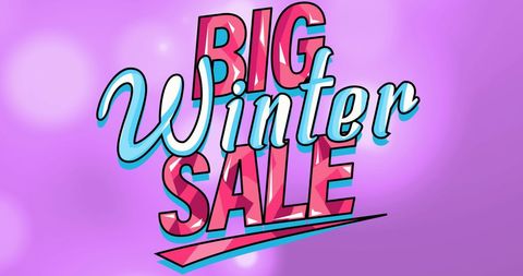 Retro Style Big Winter Sale Announcement with Bold Text