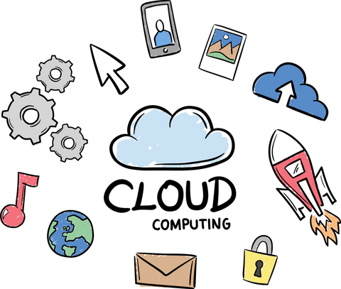 colorful cloud computing elements on transparent background - Download Free Stock Videos Pikwizard.com