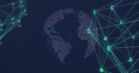 Global Network and Data Links on Dark Background - Download Free Stock Images Pikwizard.com