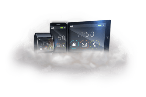 futuristic gadgets on cloud with transparent design - Download Free Stock Videos Pikwizard.com