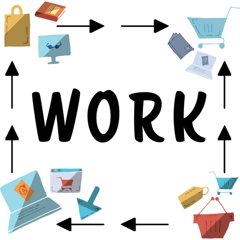 Digital Illustration of Shopping and Work Icons on Transparent Background - Download Free Stock Videos Pikwizard.com