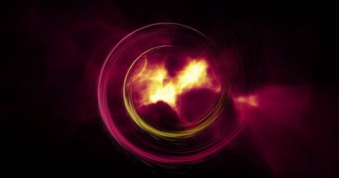 Abstract Colorful Light Trails and Circles on Black Background - Download Free Stock Images Pikwizard.com