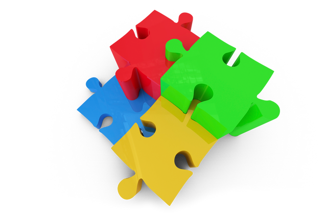 Colorful Puzzle Pieces on Transparent Background Showing Connection Concept - Download Free Stock Videos Pikwizard.com