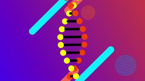Digital Animation with Geometric Shapes and DNA Strand