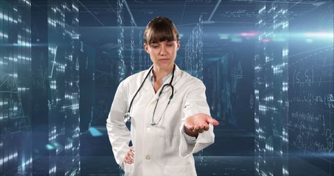 Innovative Medical Technology with Focused Female Doctor in Digital Interface - Download Free Stock Images Pikwizard.com
