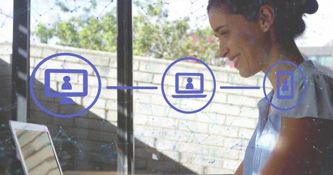 Remote work technology connectivity home office professional