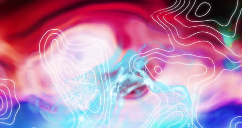Vibrant Topographical Animation with Liquid Patterns