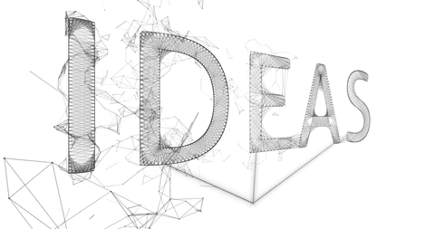 Abstract Geometric Style 'Ideas' Text on Transparent Background - Download Free Stock Videos Pikwizard.com