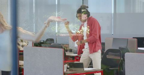 Young Professionals Brainstorming in Modern Office Environment