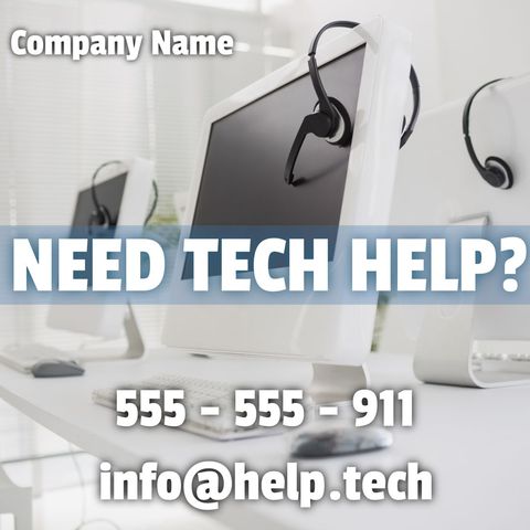 Tech Support Service Needed Help Desk Option - Download Free Stock Templates Pikwizard.com