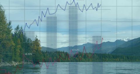 Graphic Data Analytics Over Serene Forested Lake