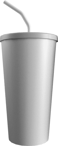 transparent disposable cup with straw close-up - Download Free Stock Videos Pikwizard.com