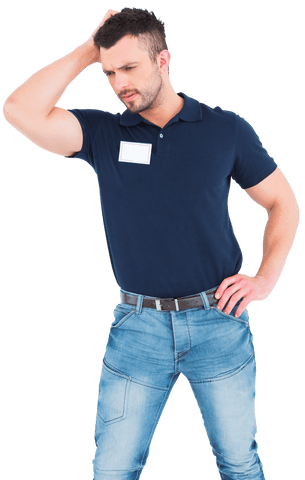 confused young man scratching head in transparent background - Download Free Stock Videos Pikwizard.com