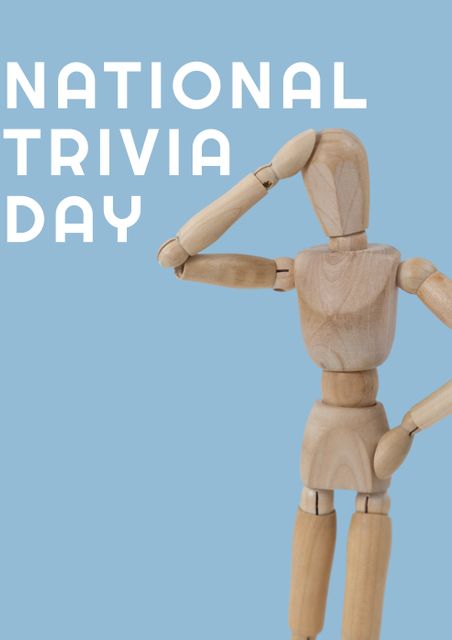 National Trivia Day Wooden Mannequin Confused Pose - Download Free Stock Images Pikwizard.com