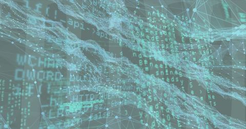 digital data network with connected grids and binary code - Download Free Stock Images Pikwizard.com