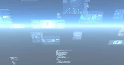 Futuristic Digital Interfaces with Data Projections - Download Free Stock Images Pikwizard.com