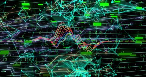 Abstract Data Flow and Digital Global Business Interface - Download Free Stock Images Pikwizard.com