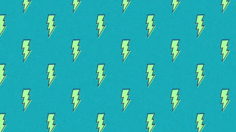 Animated Lightning Bolt Pattern on Blue Background