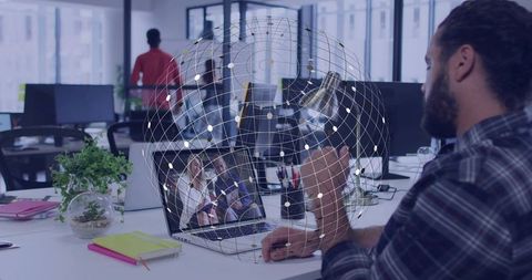 Remote Collaboration with Augmented Reality Network Overlay in Open Office Workspace Team