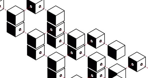 Abstract Black and White Cube Network on White Background - Download Free Stock Images Pikwizard.com