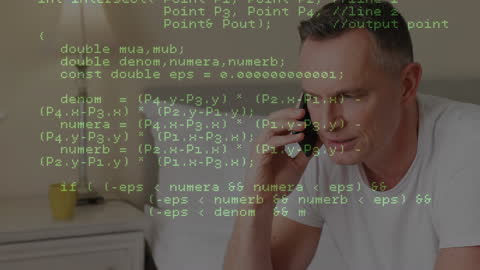 Man Discussing Data Processing Insights on Smartphone