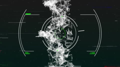 Futuristic Digital Concept with Abstract DNA and Data Interface