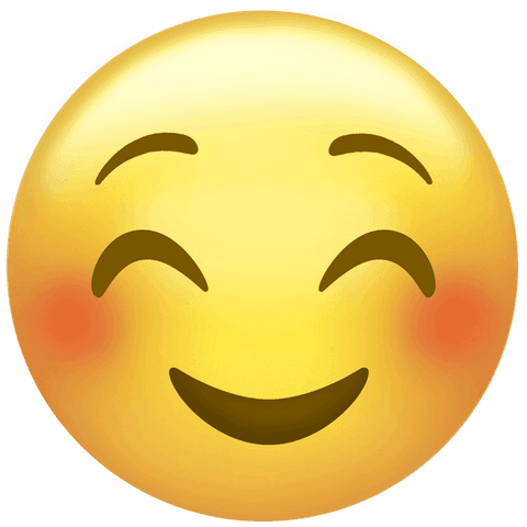 Cheerful 3D Smiling Emoji with Rosy Cheeks on Transparent Background - Download Free Stock Videos Pikwizard.com