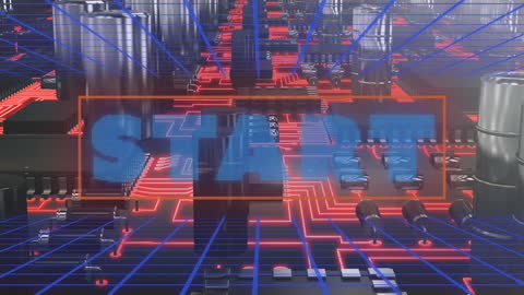 Futuristic Digital City with Energetic Data Flow