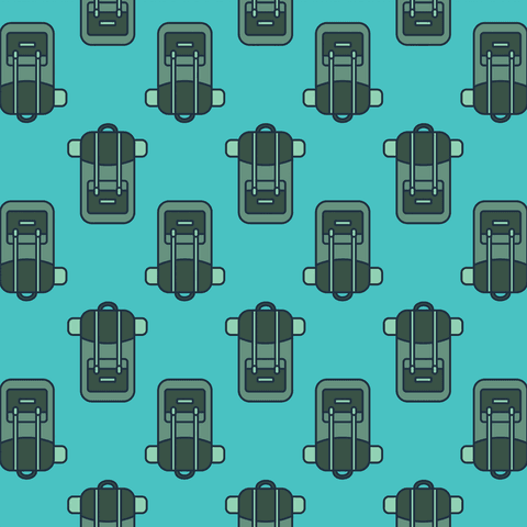 transparent backpack pattern vector illustration on blue - Download Free Stock Videos Pikwizard.com