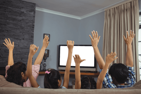 Transparent Applause at Family Movie Night in Cozy Living Room - Download Free Stock Videos Pikwizard.com