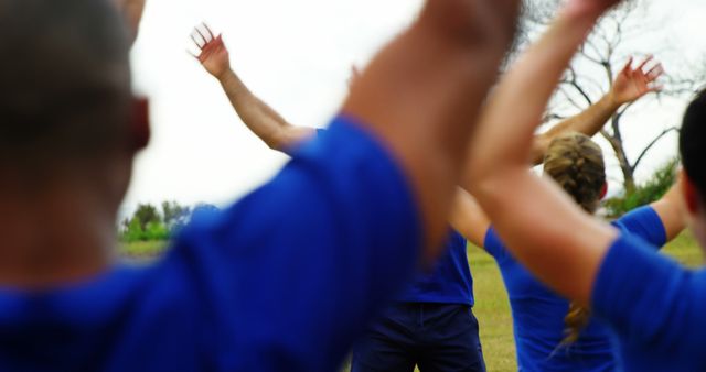 Group Fitness Class Outdoors with Participants Exercising - Download Free Stock Images Pikwizard.com