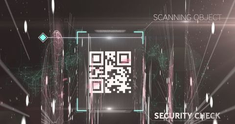 Digital Data Processing with QR Code in Futuristic Interface - Download Free Stock Images Pikwizard.com