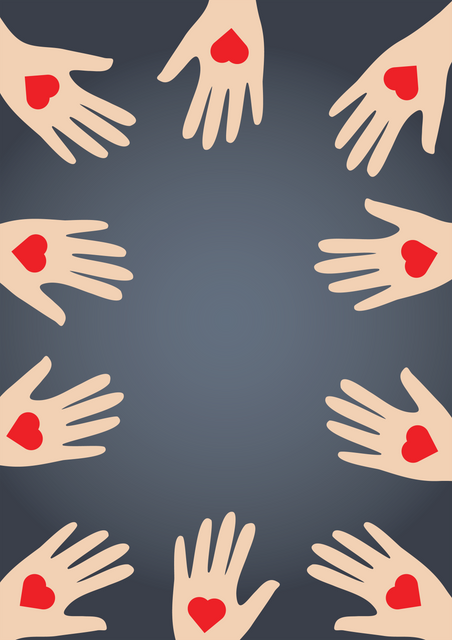 Transparent Hands with Hearts on Grey Background - Download Free Stock Videos Pikwizard.com