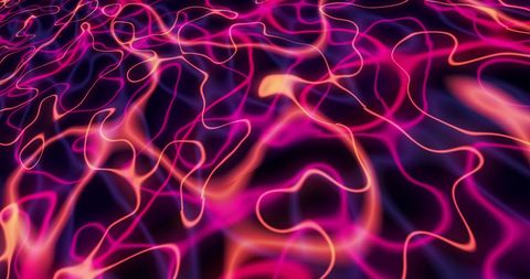 Dynamic Waves of Orange, Pink, and Red Light Creation - Download Free Stock Images Pikwizard.com